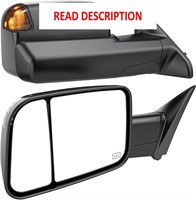 $170  Smoked Power Heated Tow Mirrors for Dodge Ra