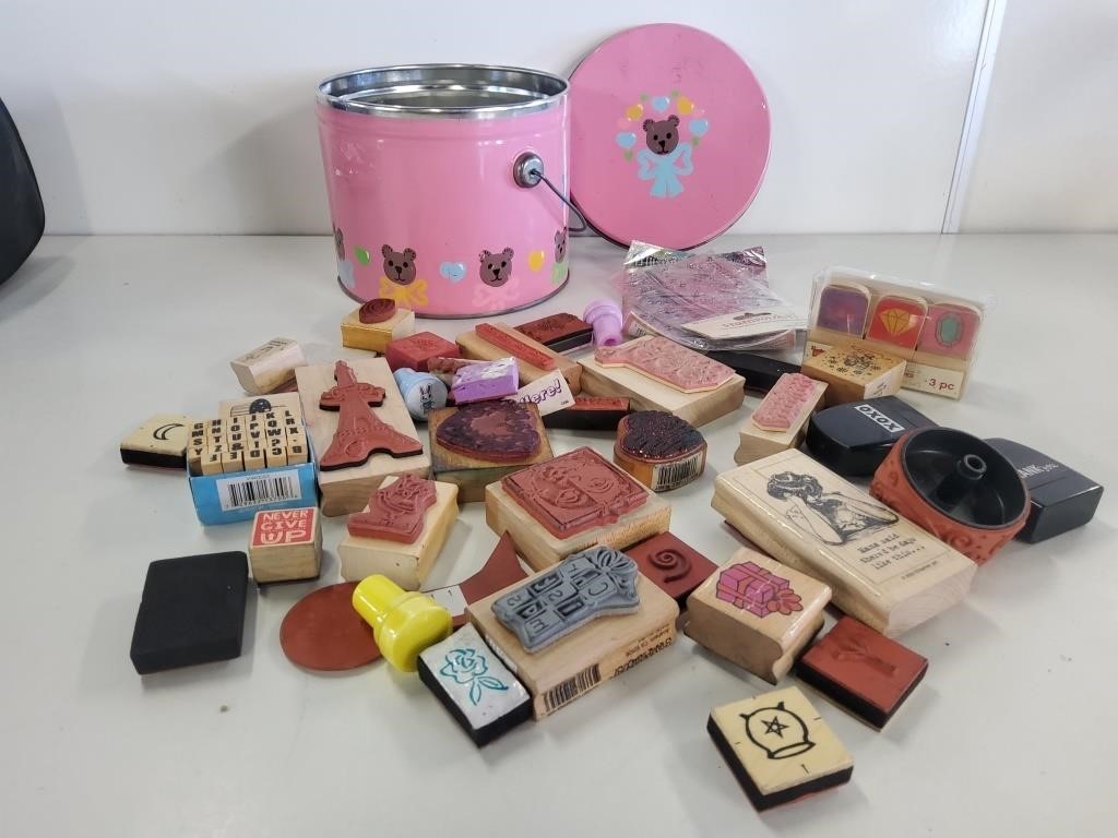 Rubber Craft Stamps & Tin