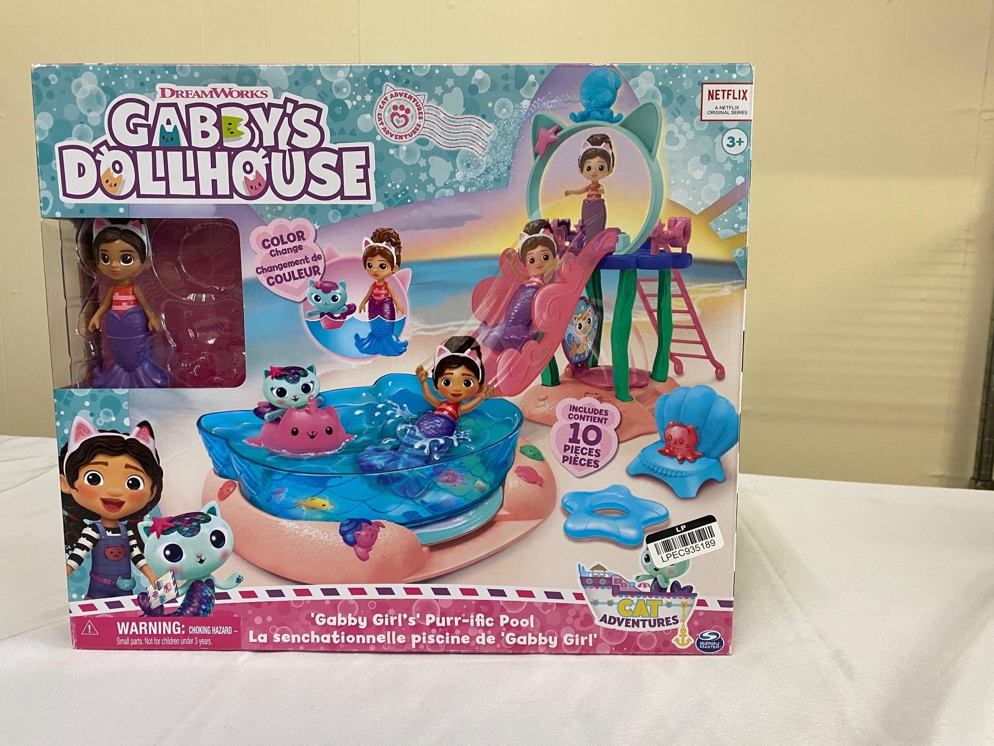 OPEN BOX Gabby's Dollhouse Purrific Pool Party