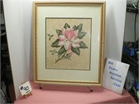 Magnolia with Hummingbird, Floral Art Print