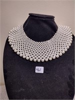 Faux Pearl Large Statement Necklace