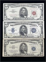 $15 Face Blue Seal US Notes