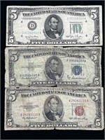 $15 Face Vintage US Bills