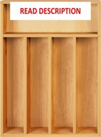 $27  Bamboo Drawer Organizer - Large Cutlery Tray(