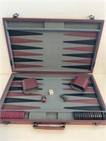 Backgammon Game Complete in Leatherette Case