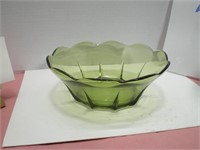 Green Glass Bowl, Possibly Anchor Hocking