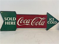 Metal Coca-Cola Sign 27x9in