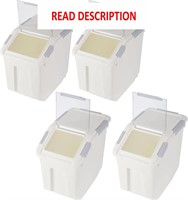 $130  4-Pack Rice Storage: 25L  15L with Wheels