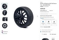 WF7533  Kumho LX Platinum Tire 225/50R18