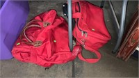 Read duffel bag and luggage