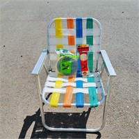 Vintage Aluminum Folding Chair with Webbing Kit