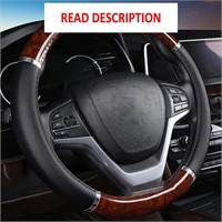 $25  Wood Grain Leather Steering Wheel Cover  15