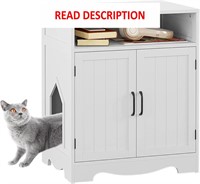$110  HOME BI Cat Litter Box Enclosure  029 White