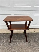 Vintage Two-Tier Sofa End Table or Plant Stand