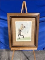 A.B. Frost framed golf print