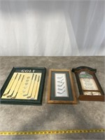 Framed golf club prints