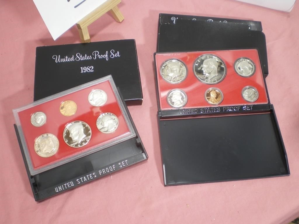 Proof Sets 1977 & 1982 United States Coins