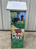 Hand Painted Tall 24" Birdhouse