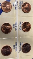 1982 uncirculated coin set P&D  6 new pennies