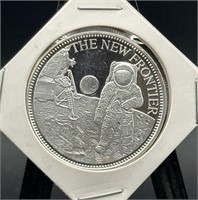 MOON LANDING "THE NEW FRONTIER" SILVER MINT COIN