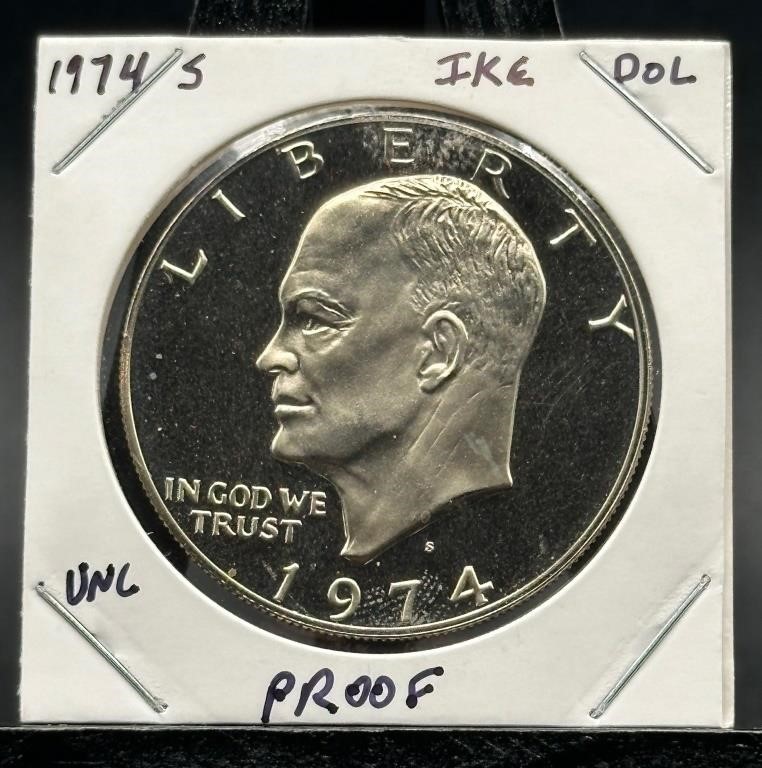 1974-S Eisenhower Silver Dollar Proof 40% Silver $