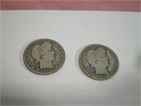 Silver Barber Quarters 1915 & 1912