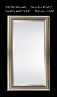 Leaner Mirror with Metal Accent Silver