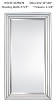 Mirror with Silver Mirrored Frame 32x68