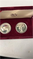 1984 Los Angeles Olympic 2Silver dollars