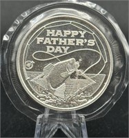 Happy Father's Day One Oz Silver Round