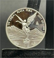 2011 Libertad Fractional Coin 1/4 oz Silver Proof