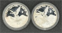 2 Libertad Fractional Coins 2009, 2011 1/10th oz S