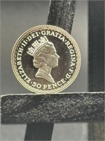 1997 UK Britannia 1/4 oz Proof Silver 50 Pence w/