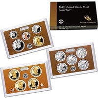2012 S Proof Clad Complete 14 Coin Set with Origin