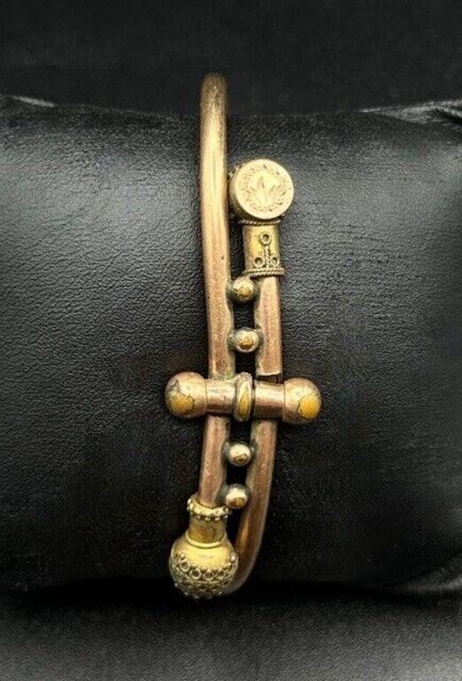 Antique Victorian Etruscan Revival Hinged Bracelet