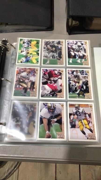 Book of football cards