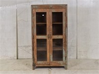 Rustic Glass Door Almirah Pantry Cabinet