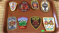 Firefighters patches tray lot