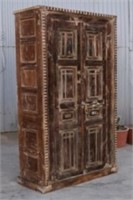 Rustic Wooden Antique Door Wardrobe Cabinet