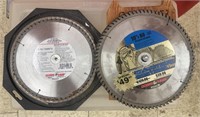 Lot of 11 10” circular saw blades. Comes with two