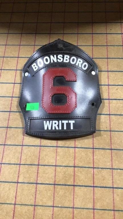 Boonsboro helmet badge