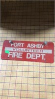 Fort Ashby volunteer fire dept plate