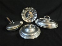An Ensemble of Silver Plated  Covered Dishes