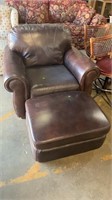 Leather chair with foot alderman