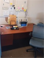 Desk - office chair - misc office supplies