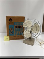 Vintage Sears 10 Inch Table Fan w/ Box