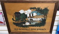 Old Bushmills Irish Whiskey Wood Framed