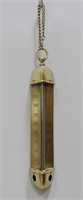 19th CENTURY BRASS THERMOMETER