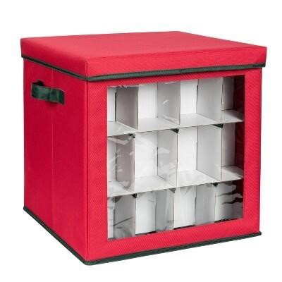 $30  Honey-Can-Do Holiday Ornament Storage Red Cub