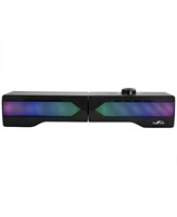 $40  Dual Gaming Soundbar - RGB LED Lights  Black